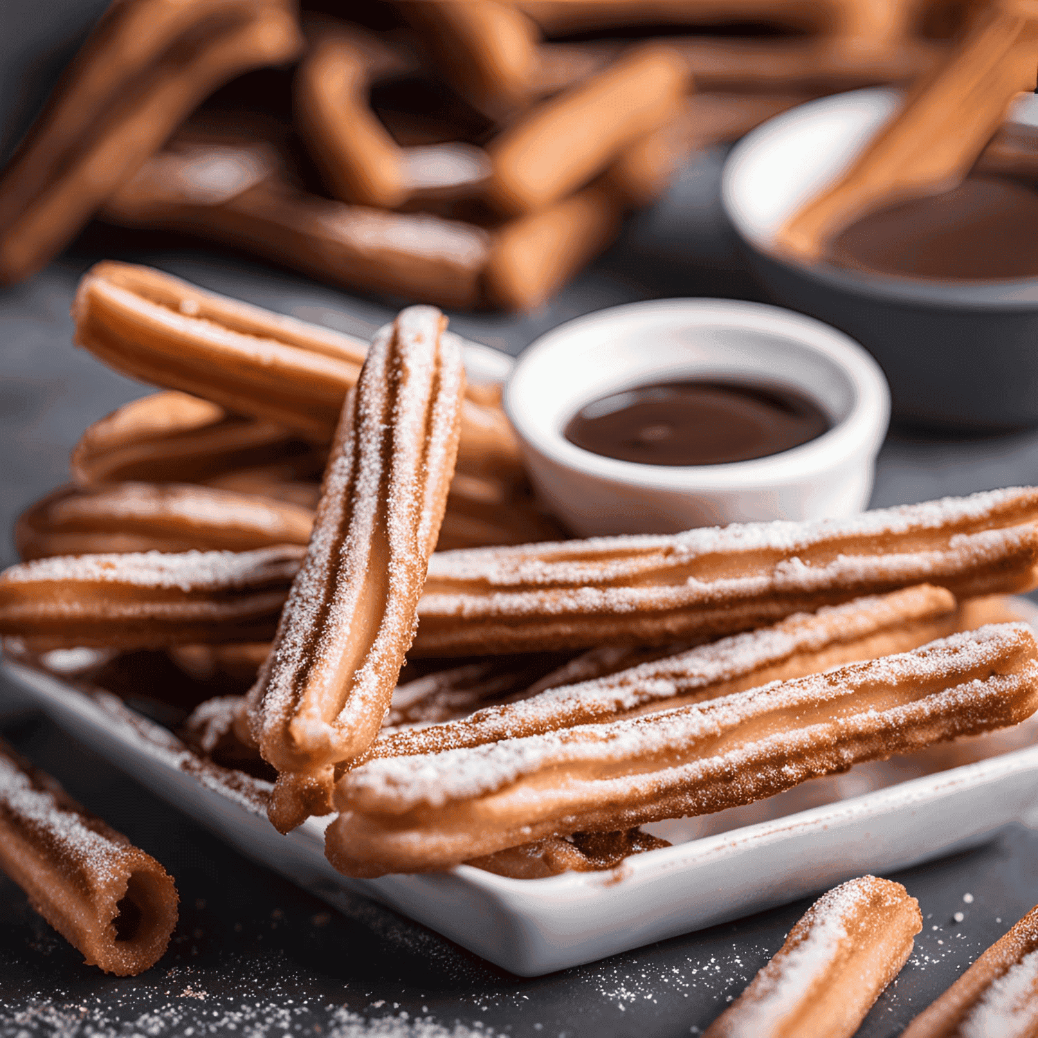 Cinnamon Sugar Churros with Chocolate Sauce