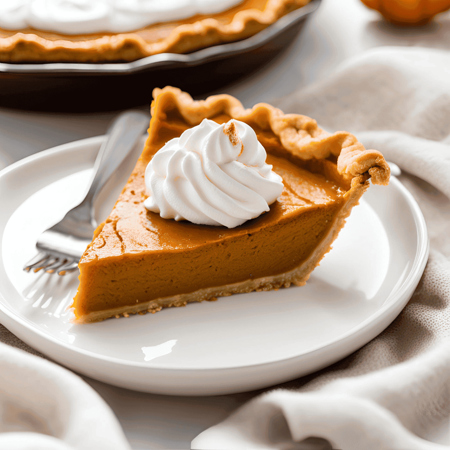 Pumpkin Pie with Whipped Cream