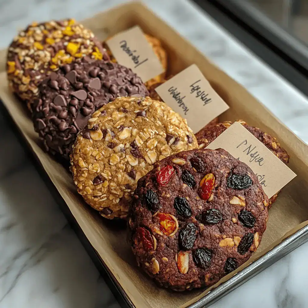 Variety of high protein breakfast cookies for different diets