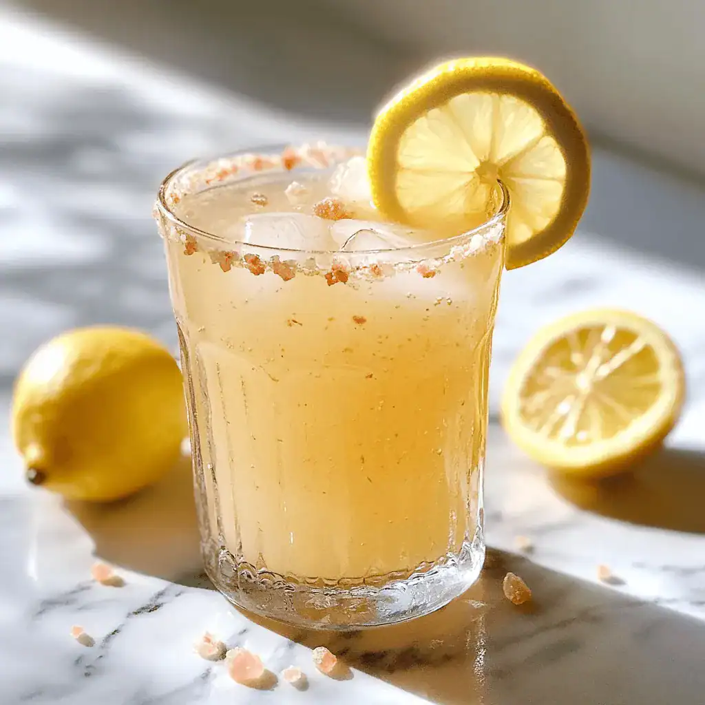 homemade mounjaro recipe with lemon and pink salt