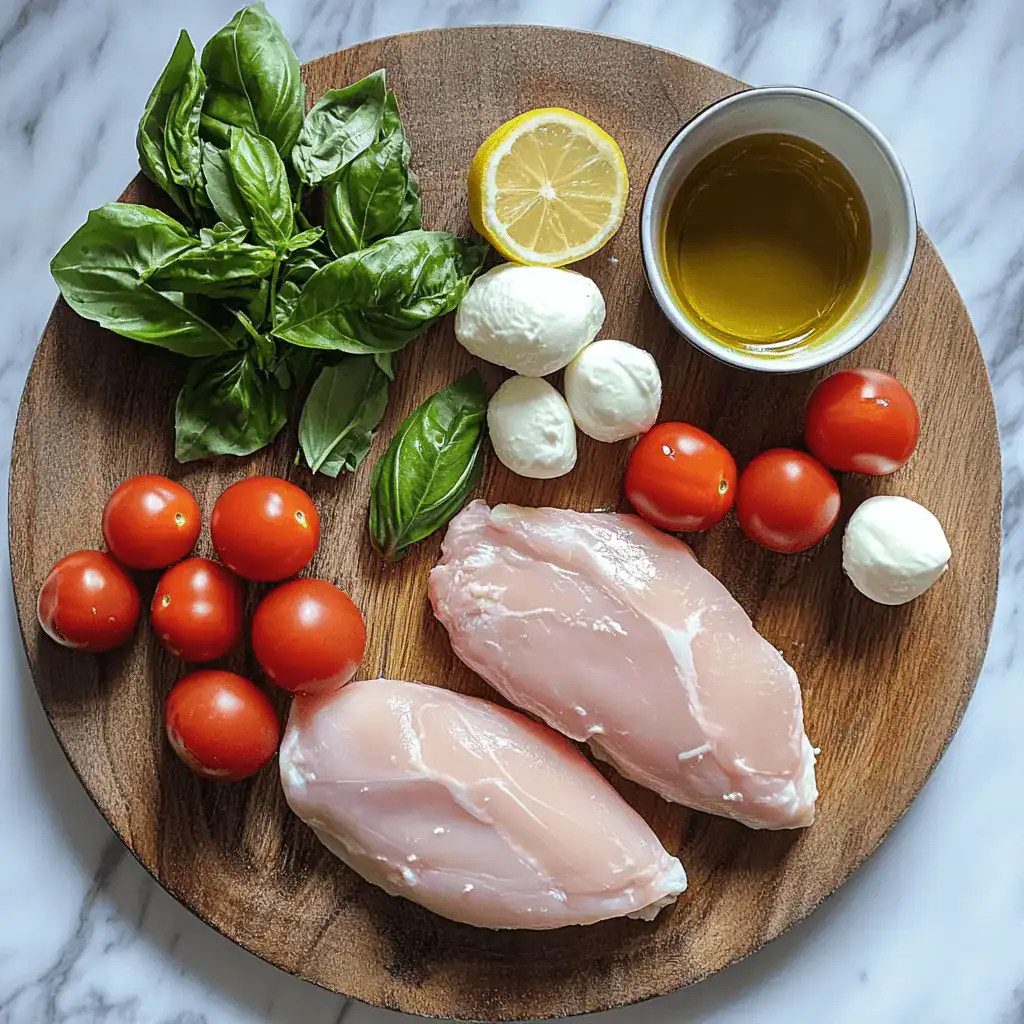 fresh ingredients for grilled chicken margherita olive garden